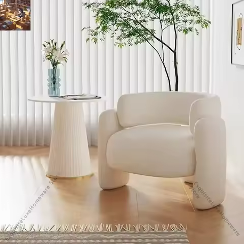 Simple single sofa balcony reception area negotiation table and chair combination leisure beauty sal