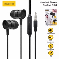 handsfree realme r-20 r-21 r-24 r-31 r-33 r-34 / universal earphone - r-34