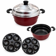 Visalam Non Stick 10 Kuzhi Idly Pot