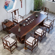 Solid Wood Tea Table Set for Office, Large Tea Tray, Tea Table and Chairs, New Chinese Style Tea Tab