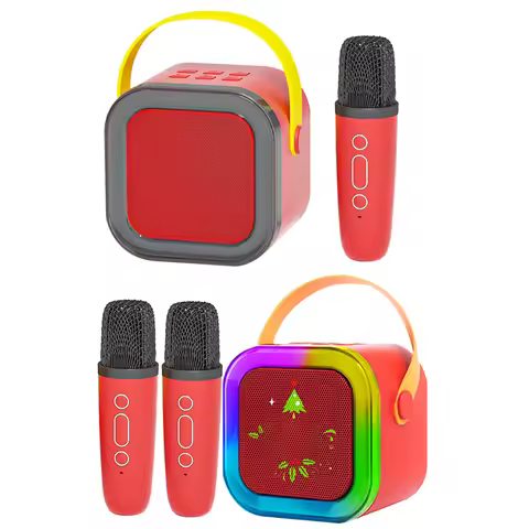 Mini Karaoke Machine with Wireless Microphone Portable BT Speaker BT Karaoke Speaker for Birthday Pa