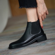 Women Mid-Heel Chelsea Boots Ladies Martin Boots
