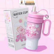 Cốc giữ nhiệt có tay cầm 1200ml Ly giữ nhiệt Inox 304 BLACKPINK Náp đậy chống tràn kèm ống hút