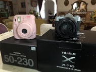 Fuji film XT 10 + fujinon xc50-230mm + fuji instax mini 8