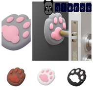 GLENES 2Pc Door Crash Pad, Wall Protector Cat Claw Door Handle Bumper, Cartoon Anti-collision Silicone Guard Door Stopper Refrigerator