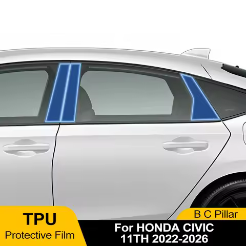 For Honda Civic 11th 22-26 B C Pillar TPU Paint Protection Film Pre-Cut PPF Clear Bra Anti-Scratch W