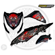 TRANSPARENT STRIPING NEW VIRAL JAPANESE ARAI MOTIF FIBEAT MOTORCYCLE STICKERELEGAN