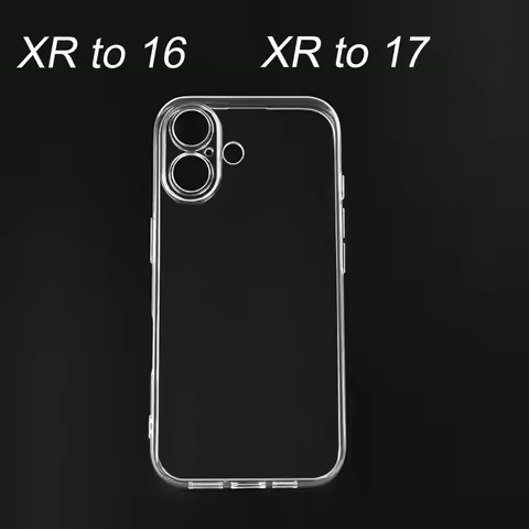 Transparent Phone Case For diy XR to 16 Soft Protect Case for Xr to 17