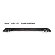 Black Rear Bumper Diffuser for Toyota Vios 2013-2017