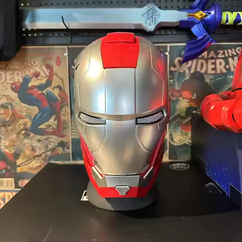 Iron Man Helmet MK5 Jarvis Wearable Electric Opening and Closing Helmet with Transforming and Lighti