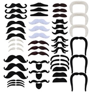48pcs Kumis Jenggot Palsu Brewok Brengos Halloween Prank Kumis Palsu
