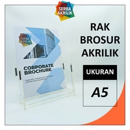 A5 Acrylic Brochure Rack Table Menu Display/ Acrylic Flyer Holder/