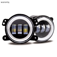 [ONTQ] Car LED 4 Inch Fog Lights 30W with White/Yellow  Ring DRL for Off-Road