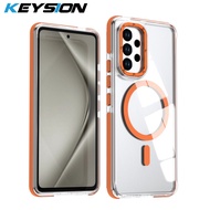 KEYSION HD Transparent Magnetic Case for Samsung A53 5G A13 5G Clear Shockproof Phone Cover for Gala
