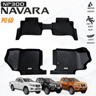 พรมปูพื้นรถยนต์ PU-6D สำหรับ NISSAN NAVARA NP-300 4ประตู ปี 2014-2020 พรมรถยนต์ นิสสันนาวาร่า NP300