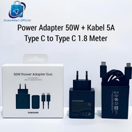 Samsung Charger Type C Data Cable Power Adapter PD 50W Dual Port Super Fast Charging Original