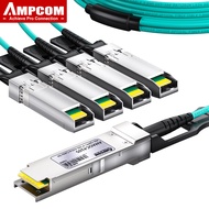 AMPCOM 40G QSFP + ถึง4X10G SFP + สายเคเบิลแยกใช้งาน AOC ประกอบ40G ถึง4X10G สำหรับ Cisco Mikrotik For