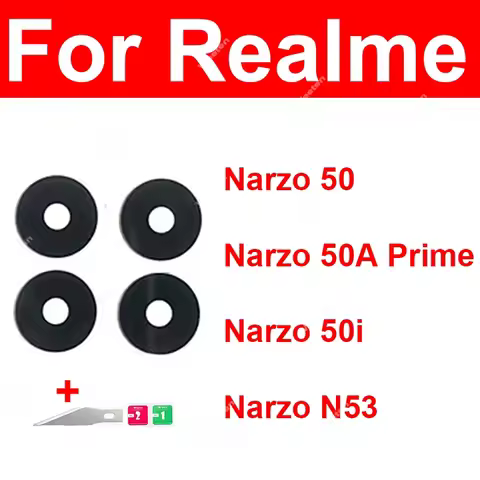 Rear Camera Lens Glass For Realme Narzo 50 50i N53 Narzo 50A Prime 4G 5G Back Camera Glass Lens Repa