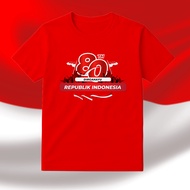 MERAH 17 August 2025 Adult T-Shirt Merdeka Hut Ri 80 T-Shirt/ Independence Day T-Shirt/ 80th Red T-S