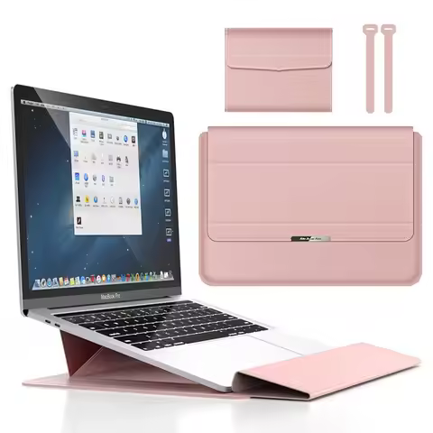 for Lenovo IdeaPad Flex 5 14inch Laptop Sleeve PULeather Magnetic Flip Case Foldable Stand Wrist Pad