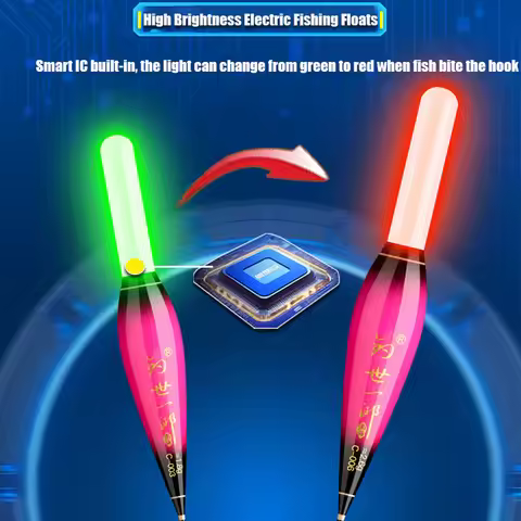 2pcs/Lot Electric Fishing Floats Smart IC Gravity Sensor Color Change LED Luminous Rock Fishing Tack