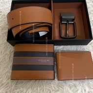 Authentic Coach Men Wallet Belt Set