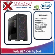 PC Gaming Komputer Rakitan PRO i7 9700F RTX 2070 Super SSD M.2 120GB