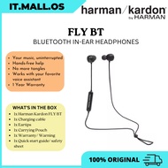 Harman Kardon FLY BT - Bluetooth in-ear headphones with 3-button mic, tangle-free cable, magnetic ea