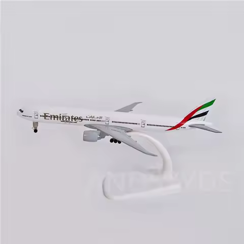 Scale Plane 20cm B777 Emirates Airways Diecast Metal Alloy Model With Airplane Stand Replica Enthusi