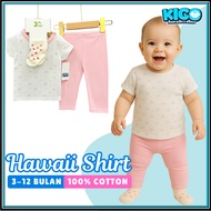 HAWAII SHIRT [3-12Bulan] (Baju + Seluar Panjang & Stokin) | Pakaian Baby Cotton Premium Lembut & Sel