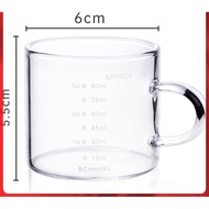 Espresso Measuring Cup Glass Milk Coffee Pouring Small Pitcher Cups  hainesi