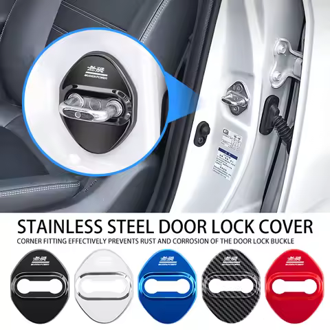 4Pcs Stainless Steel Car Door Lock Cover Case Stickers Accessories For Honda Pilot Jazz Jsracing Mug
