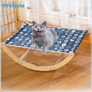 Cat Hammock Bed Cat Couch Wooden Frame Cat Chair Detachable Pet Bed Resting Hammock Wooden Cat Bed f