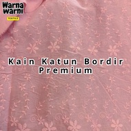 KATUN Premium Embroidered Cotton Fabric/ Embroidery Cotton Fabric Meter Cotton Fabric Embroidered Fa