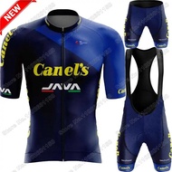 2024 Team Canel's Java Cycling Jersey Set Mexico Cycling Clothing Men Short Sleeve Kit Summer Road Bike Shirt Suit Bib Shorts