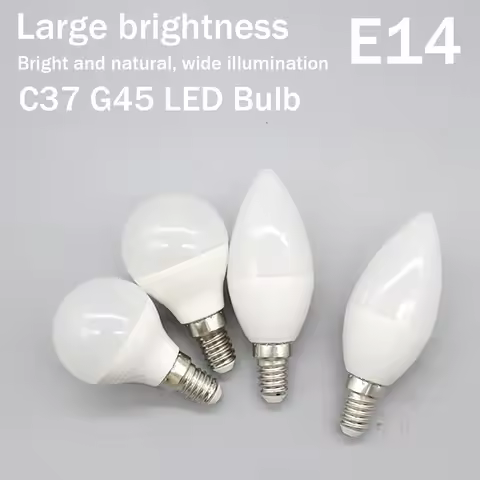 5Pack LED Light Bulb E14 5W G45 C37 AC 220V 110V 120V Mini Lamp No Flicker 3000K 4000K 6000K Cold Li