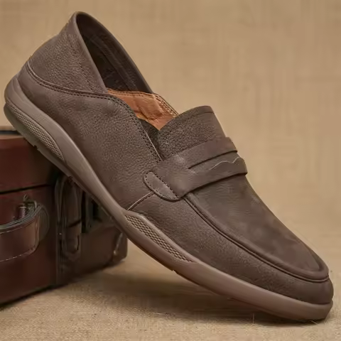Genuine Leather Men Casual Shoes Social Suede Driving Shoes Luxury Brand Soft Men Loafers Moccasins 