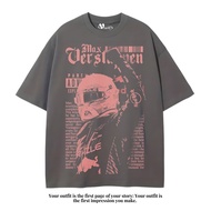 VEGA88 *max verstappen* Oversized T-shirt | Oversized t-shirt | Oversize dark grey | Vintage tee