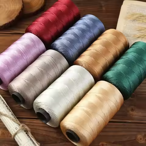 250g/Roll 2.5mm Ice Silk Thread Summer Crochet Yarn for DIY Knitting Bag Shoes Flat Hollow Yarn Hand