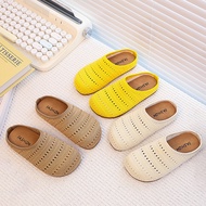 Children's Woven Closed-Toe Slippers Girl Boy Breathable Slip-On Beach Shoes Summer New Kids Casual 