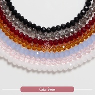 Czech Crystal 3mm Mote Czech Beads Small Bakpau Sequins Chinese Crystal Beads Rentengan