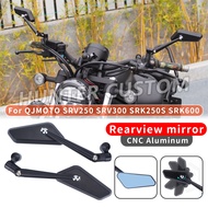 Motorcycle Rearview Mirror For QJMOTOR SRV250 SRV300 SRK250S SRK600 Motorcycle Rearview Mirrors Bar 