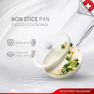 JGD  High End Cobblestone White Non-Stick Pan Periuk Masak Super Stone Pans (28cm) Ready Stock Malay