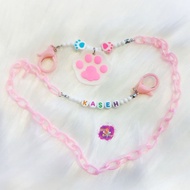 Face Mask Chain For Kids Pink Footprint Face Mask Necklace Animal Footprint Face Mask Strap Rantai T
