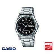 CASIO นาฬิกาข้อมือ CASIO รุ่น MTP-V006D-1BUDF วัสดุสเตนเลสสตีล สีดำ