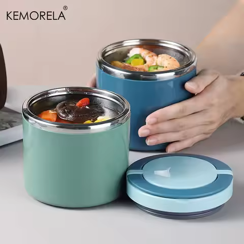 630/1000ML 304 Stainless Steel Lunch Box Drinking Cup Food Thermal Jar Soup Gruel Insulated Thermos 
