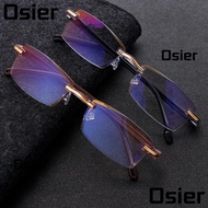 OSIER Reading Glasses Rimless Diamond-cut +1.0 to 3.0 Degree Computer Gaming Goggles Presbyopia Glas