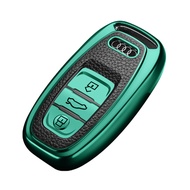 QinD Audi 奧迪車鑰匙保護套(A款)(祖母綠)