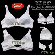 YUTIND BRA F025 - WOMEN'S BRA LARGE CUP PLAIN WHITE 2 HOOKS SIZE 34 36 38 40 42 44