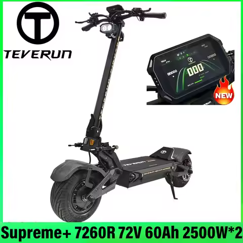 TEVERUN Fighter Supreme+ 7260R V6 2500W*2 Dual Motor 72V 60Ah Battery 4inch Display 4Pistons Brake 1